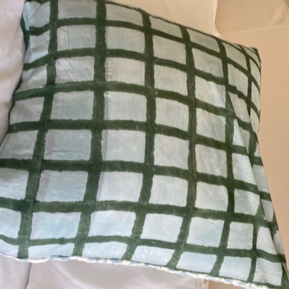 Anthropologie  Block Printed Euro Sham